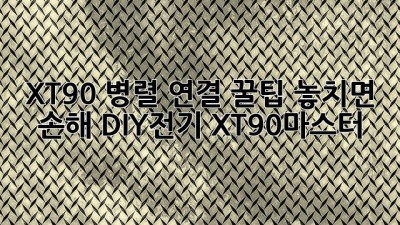 XT90 병렬 연결 꿀팁🍯 놓치면 손해! #DIY전기 #XT90마스터