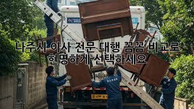 나주시 이사 전문 대행: 꼼꼼 비교로 현명하게 선택하세요!